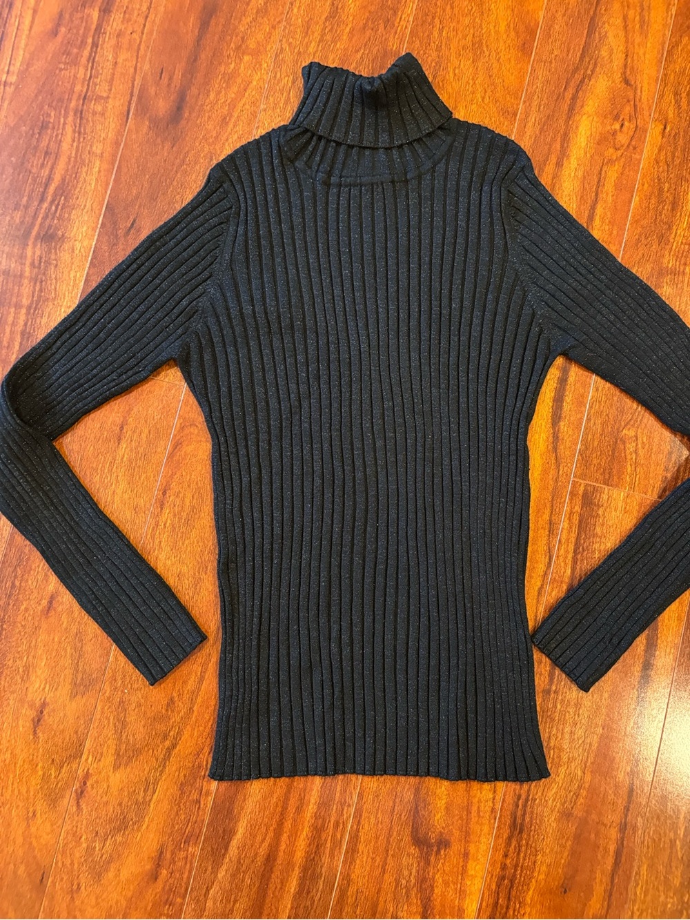 George Black Ribbed Turtleneck Sweater